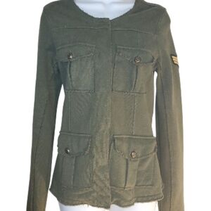 Zara Khaki Utility Jacket for Women SZ S